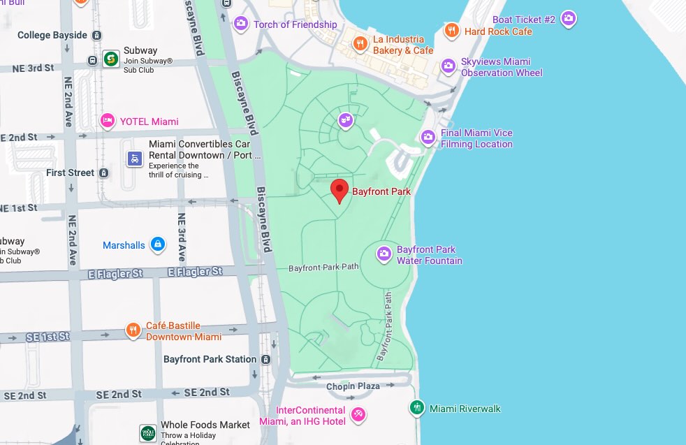 Map showing BassAtlas headquarters location in Miami